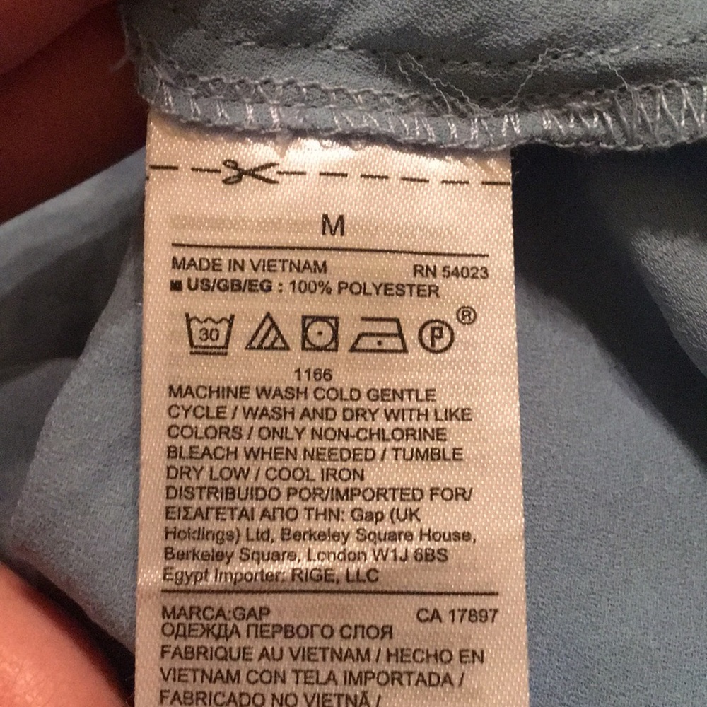 Gap Light Blue Button Down Blouse - image 7